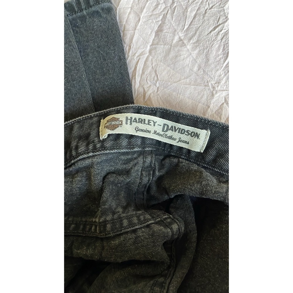 Harley-Davidson Mens Jeans 38x30 Black worn and washed once - Picture 4 of 6